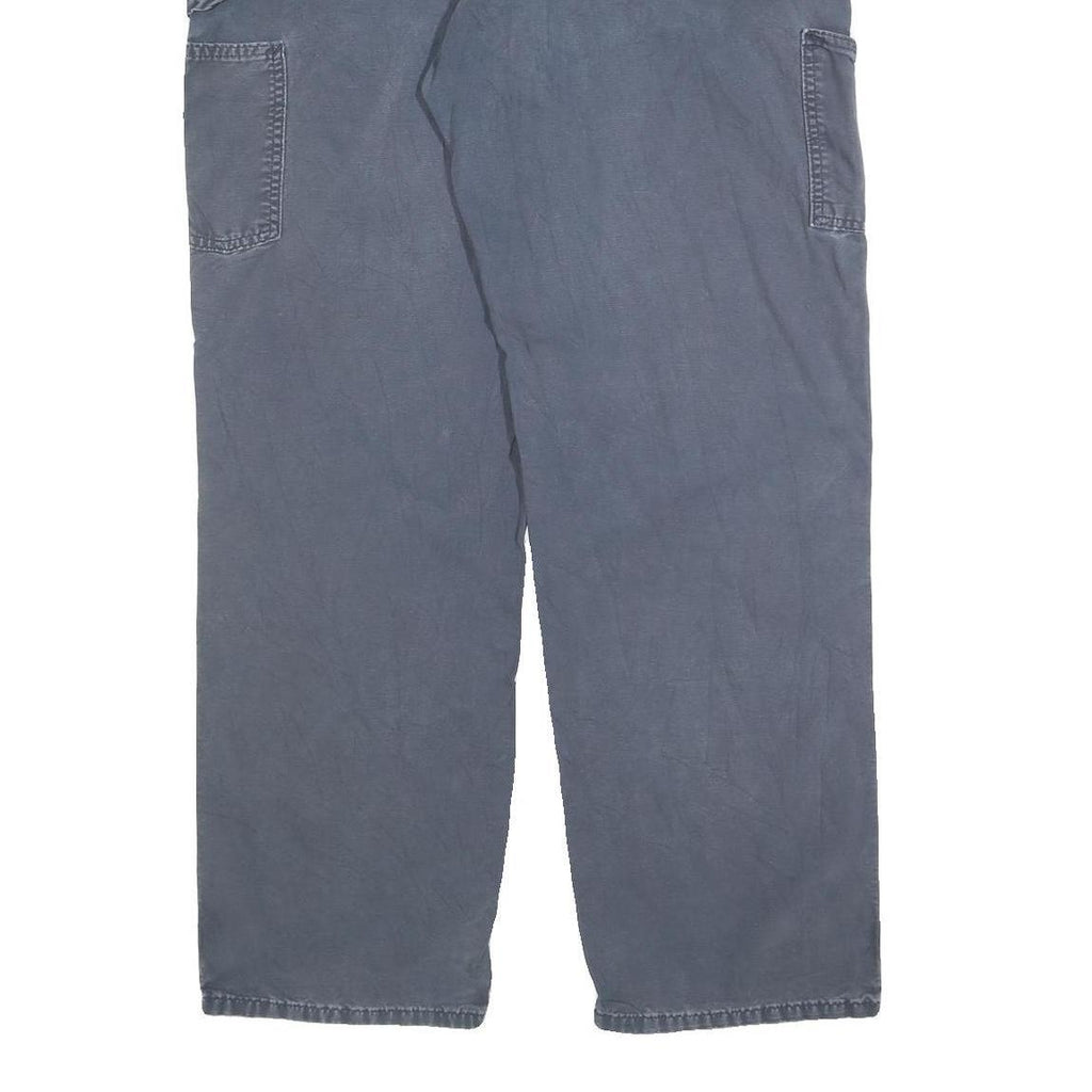 CARHARTT Mens Relaxed Blue Jeans Cotton Blend Zip W36 L34 Workwear Utility