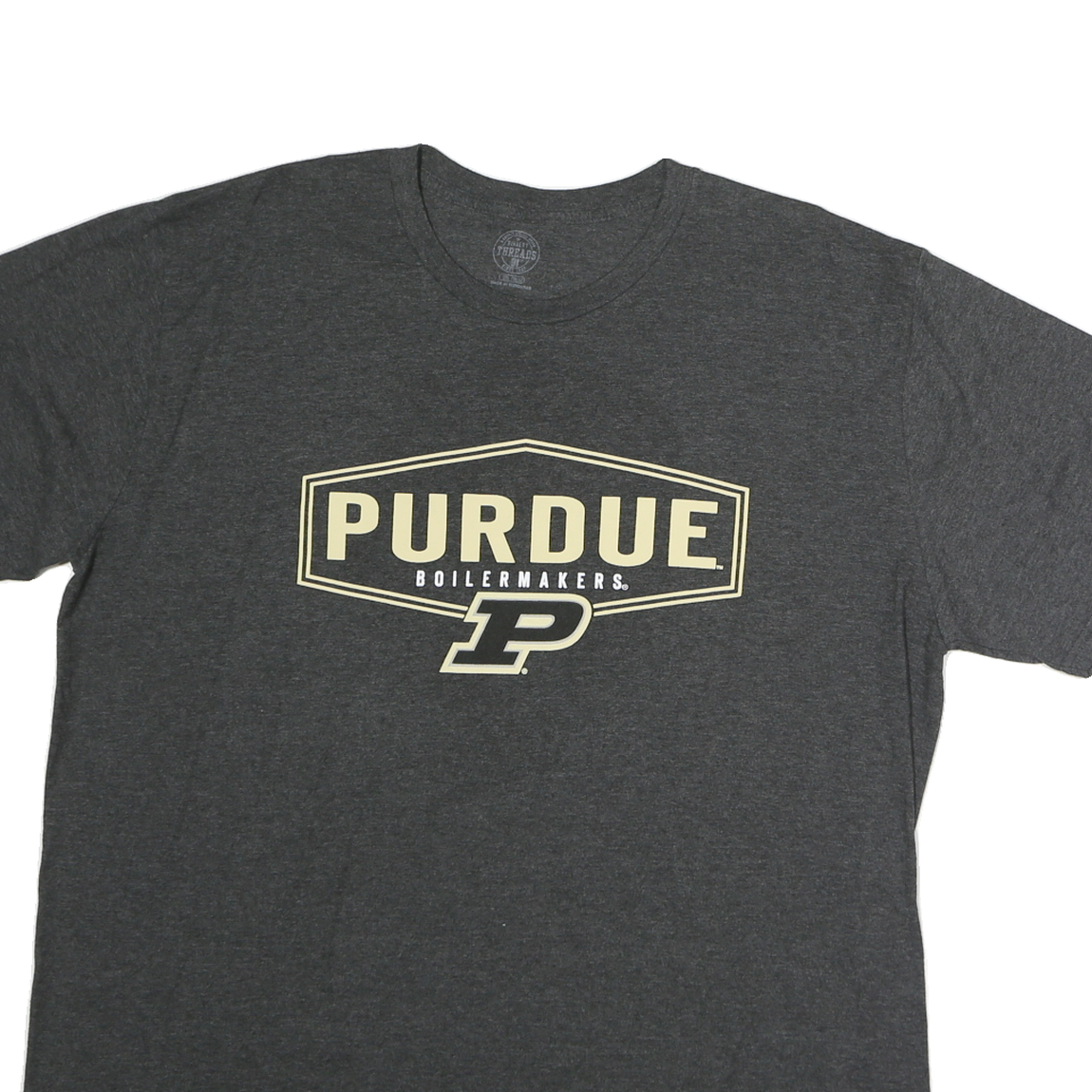 RIVALRY THREADS Mens Grey Purdue T-Shirt 2XL Short Sleeve Crew Neck Cotton