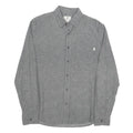 TIMBERLAND Mens Grey Cotton Blend Patterned Shirt M Button-Down Collar Long