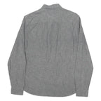 TIMBERLAND Mens Grey Cotton Blend Patterned Shirt M Button-Down Collar Long
