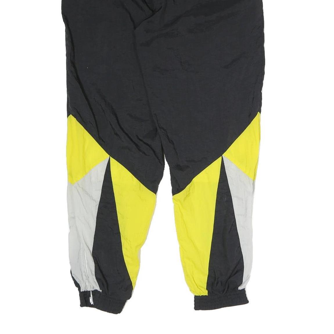 CATS Mens Joggers Black & Yellow M W27 L29 Chevron Slim Fit Zipped Hems