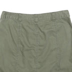 TOMMY HILFIGER Womens Green Cotton Mini Skirt Button Front Casual Pocket Design
