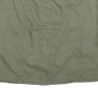 TOMMY HILFIGER Womens Green Cotton Mini Skirt Button Front Casual Pocket Design