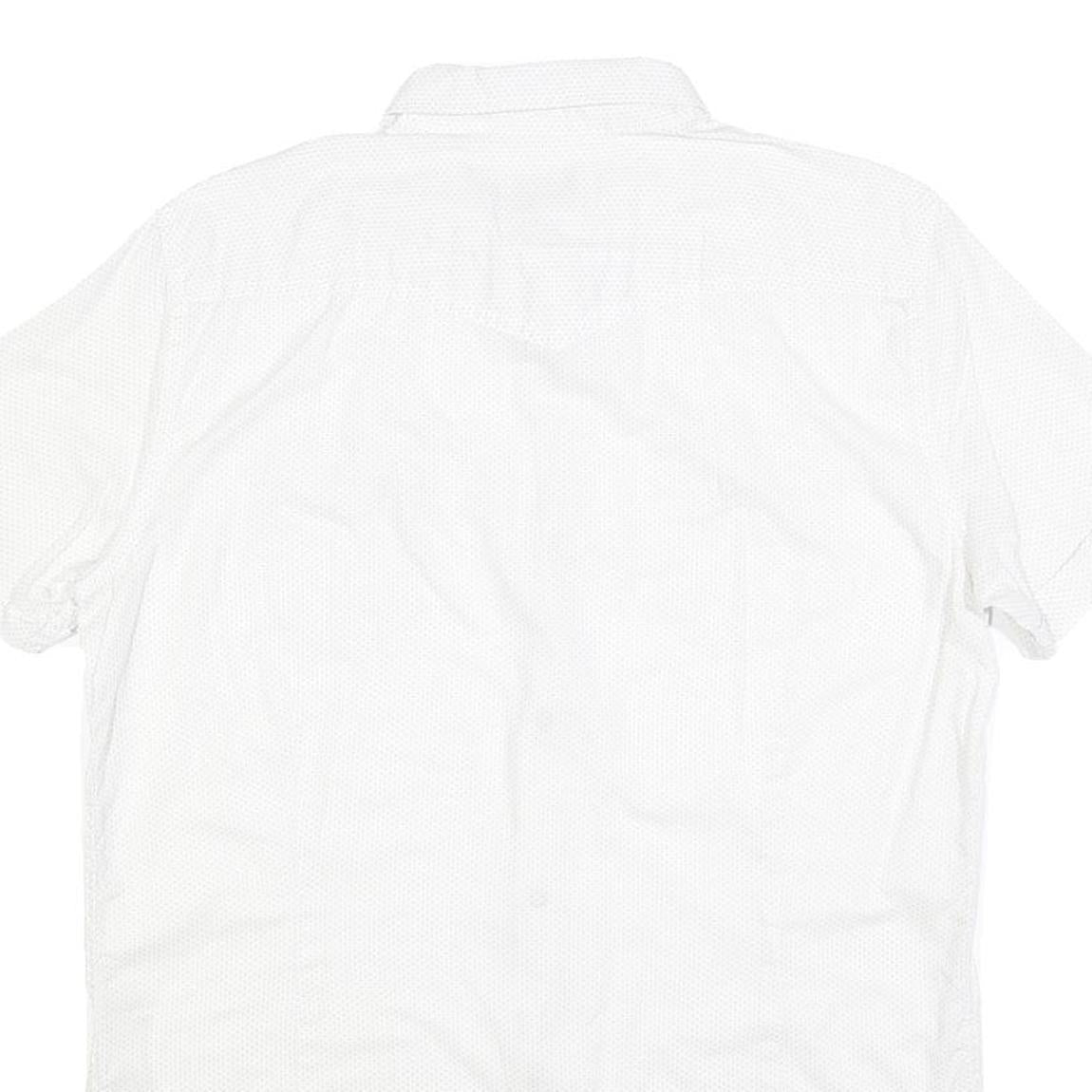 DIESEL Mens White Cotton Short Sleeve Shirt M Button Pocket Casual Summer