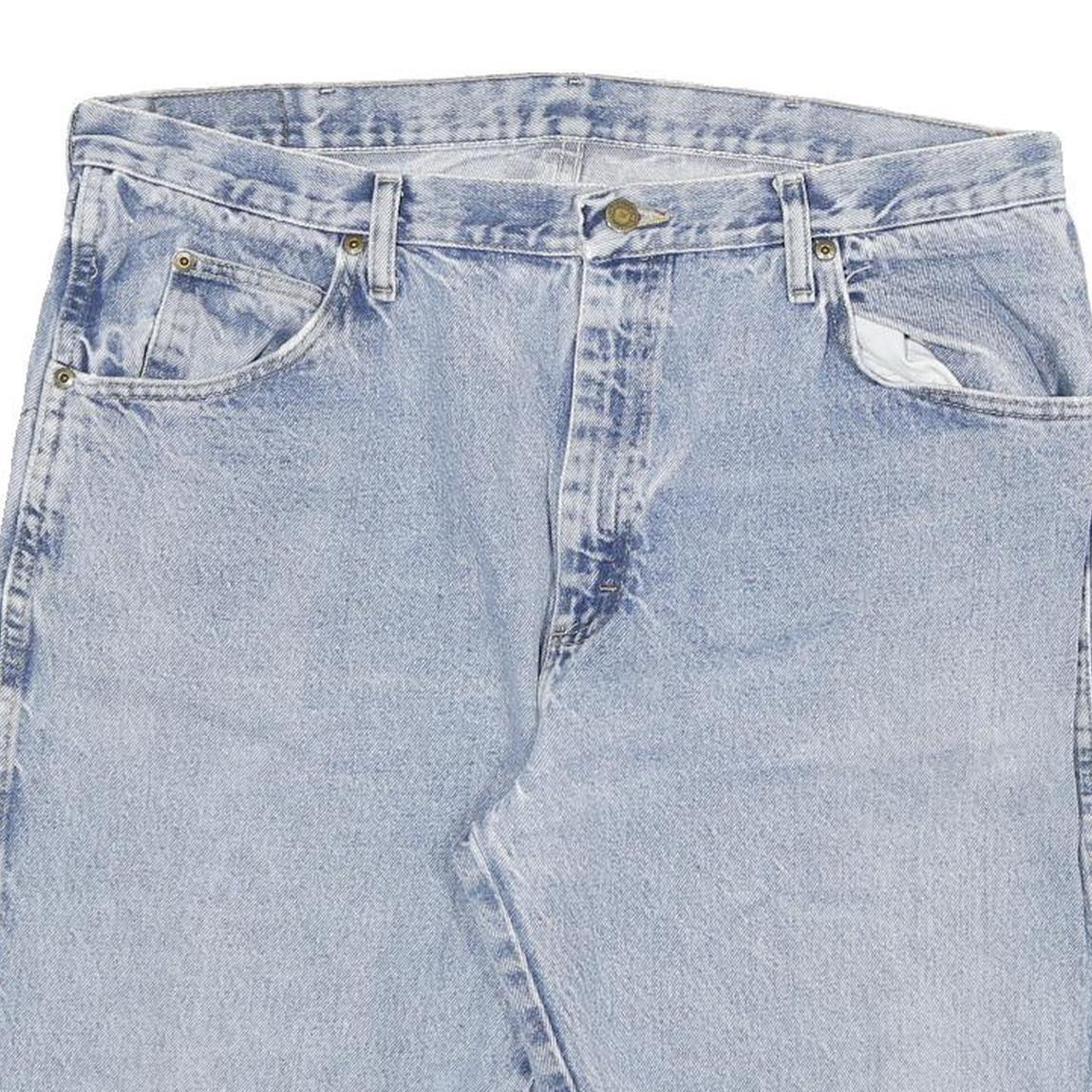 WRANGLER Mens Denim Shorts Light Blue 2XL W36 Casual Cotton Blend