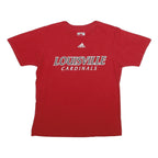 ADIDAS Mens Red Louisville Cardinals Graphic T-Shirt L Short Sleeve Crew Neck