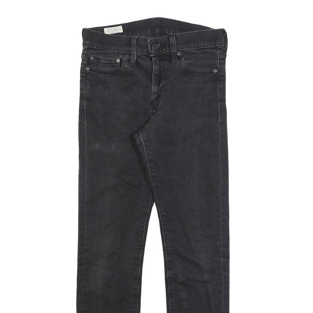LEVI'S 510 BIG E Mens Slim Black Denim Jeans W28 L32 Classic Zip Closure Stretch