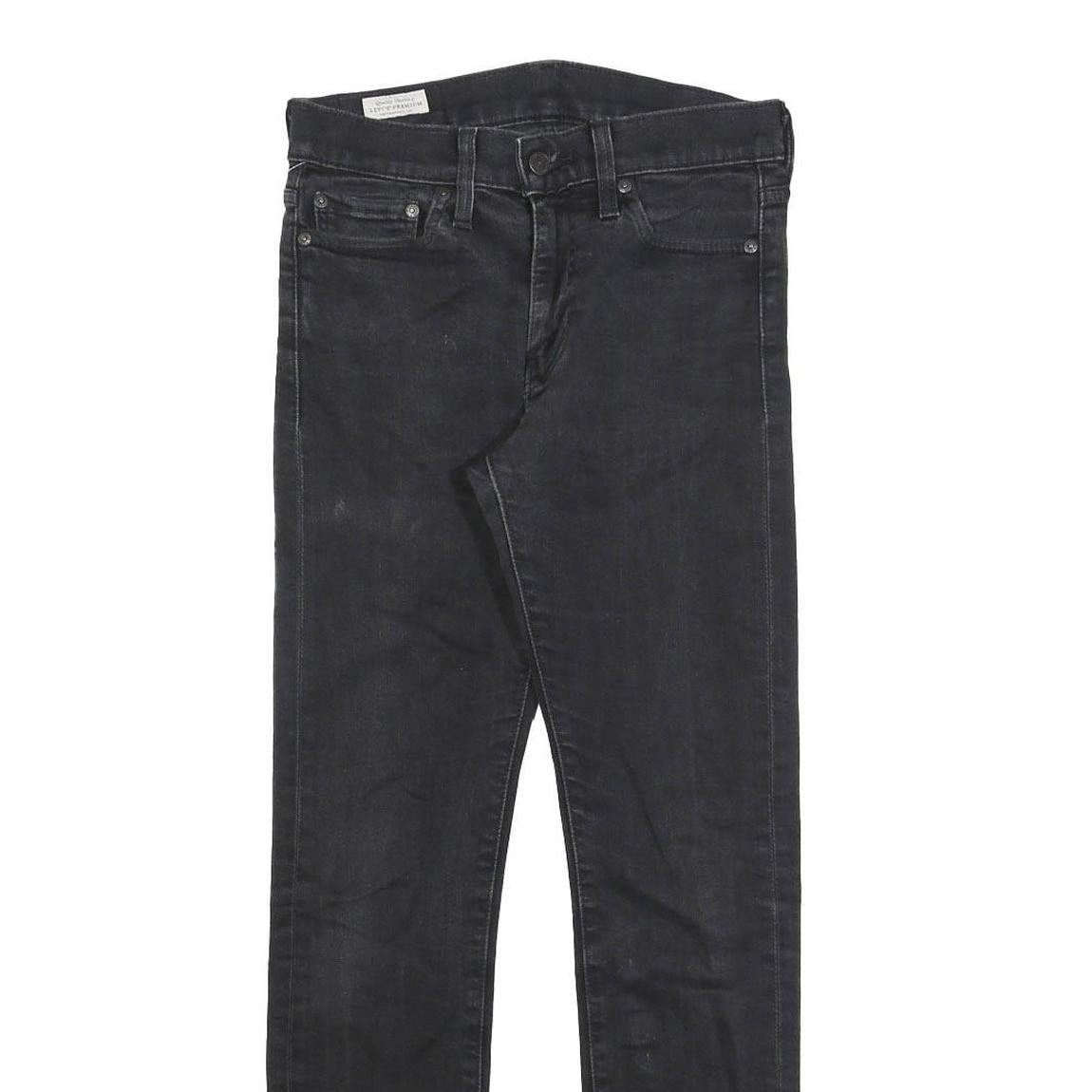 LEVI'S 510 BIG E Mens Slim Black Denim Jeans W28 L32 Classic Zip Closure Stretch