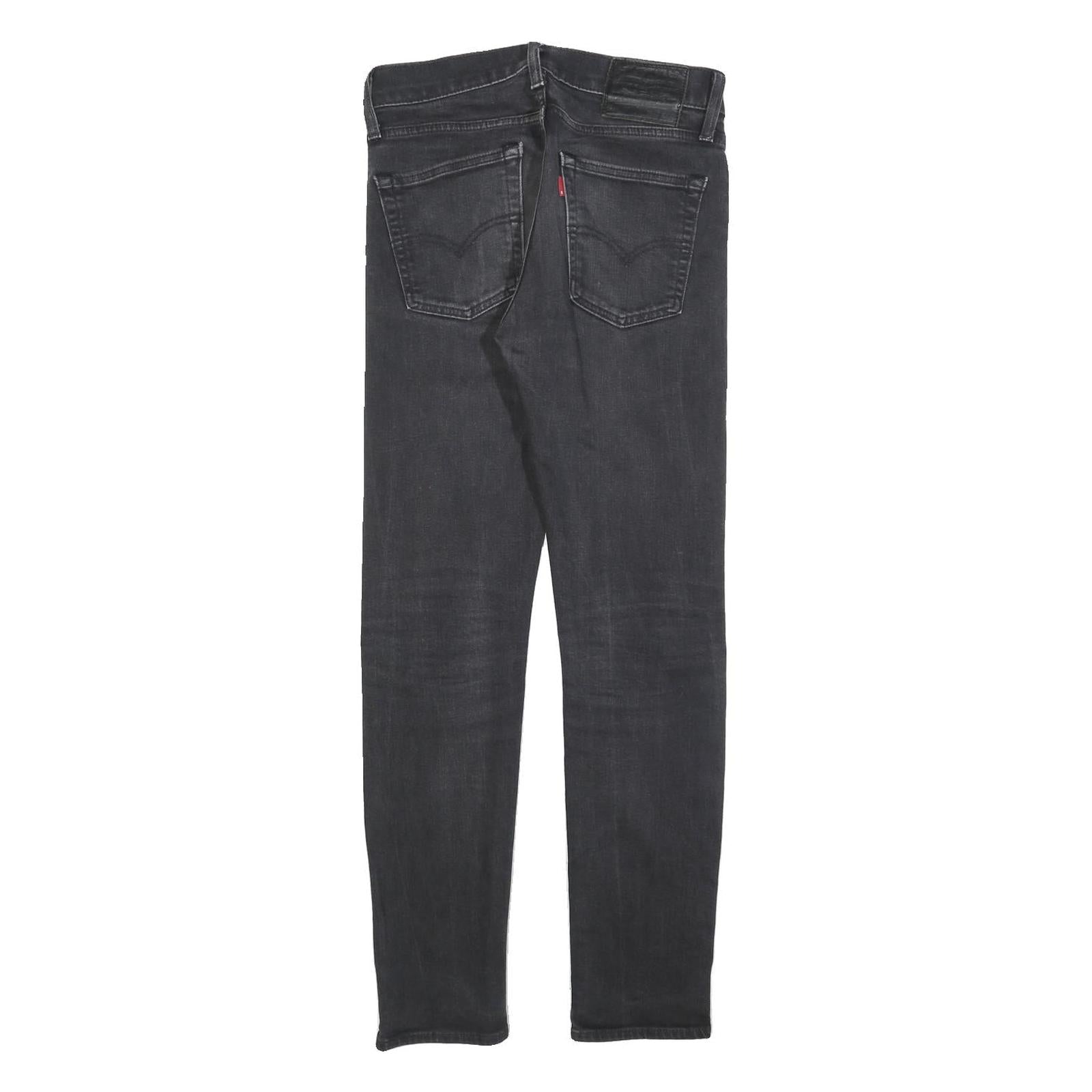 LEVI'S 510 BIG E Mens Slim Black Denim Jeans W28 L32 Classic Zip Closure Stretch