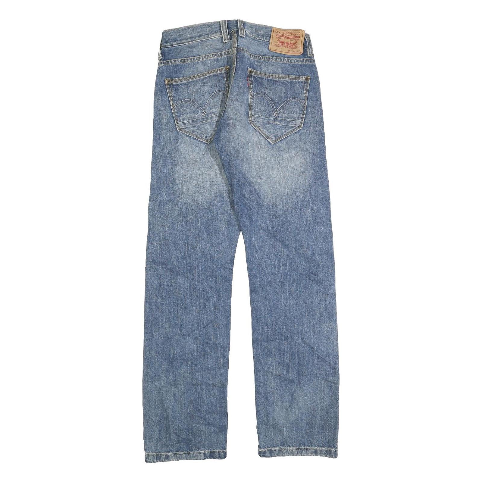 LEVI'S 514 Classic Mens Jeans Blue Classic Straight Denim Medium Wash W30 L32