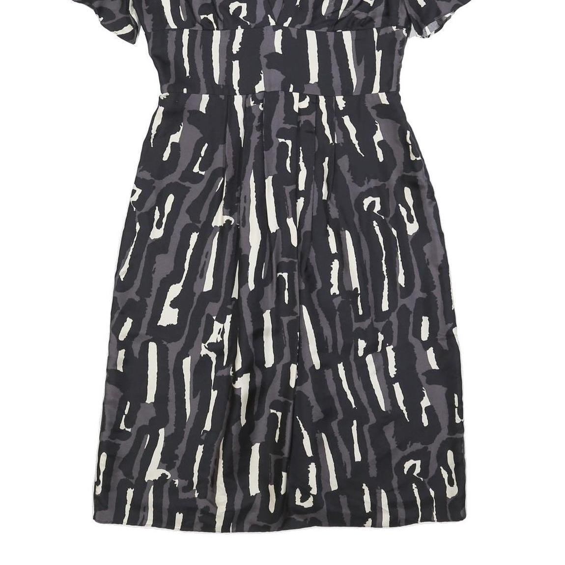 TEMPERLEY LONDON Womens Black White Abstract Print Day Dress Polyester Blend UK