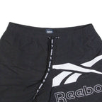 REEBOK Mesh Lined Mens Swimming Shorts Black Relaxed M W30