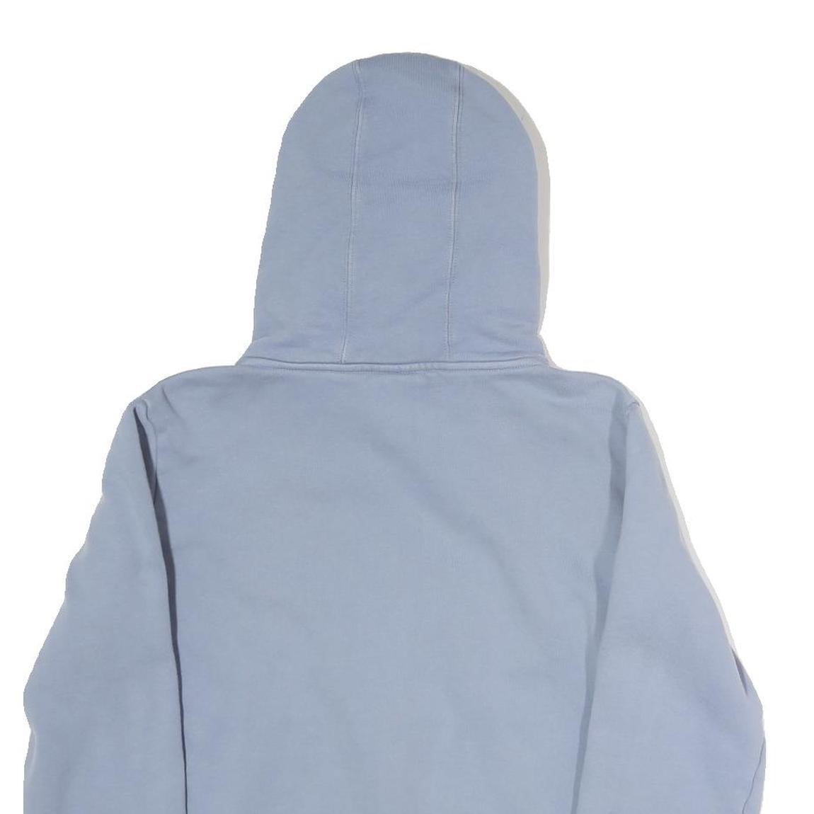 CHAMPION Mens Blue Pullover Hoodie S Logo Printed Casual Sportswear