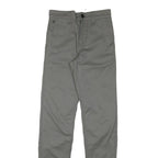 G-STAR Mens Slim Cotton Blend Grey Trousers W24 L32 Zip Classic Straight