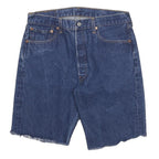 LEVI'S Mens Denim Blue Cut-Off Shorts M W34 Frayed Hem Casual