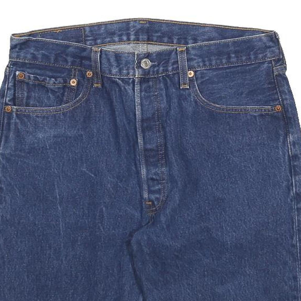 LEVI'S Mens Denim Blue Cut-Off Shorts M W34 Frayed Hem Casual