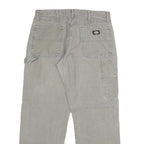 DICKIES Mens Regular Fit Workwear Jeans Beige Denim W34 L32 Painter Style Zip