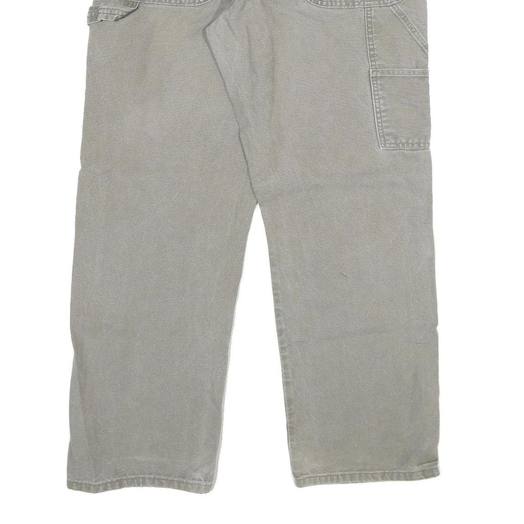 DICKIES Mens Regular Fit Workwear Jeans Beige Denim W34 L32 Painter Style Zip