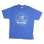 HANES Mens Blue Spokane Wa Graphic T-Shirt M Short Sleeve Crew Neck Reunion June