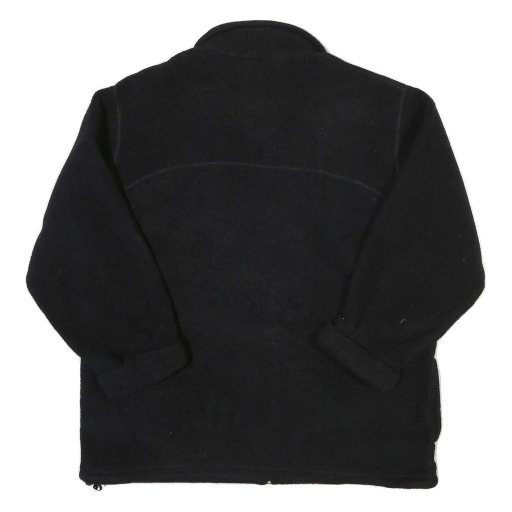 TIMBERLAND Mens Black Jacket M Polyester Blend Zip Plain Outdoor Casual Fleece