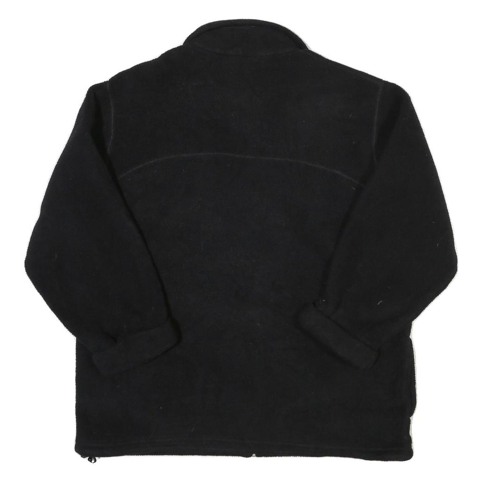 TIMBERLAND Mens Black Jacket M Polyester Blend Zip Plain Outdoor Casual Fleece