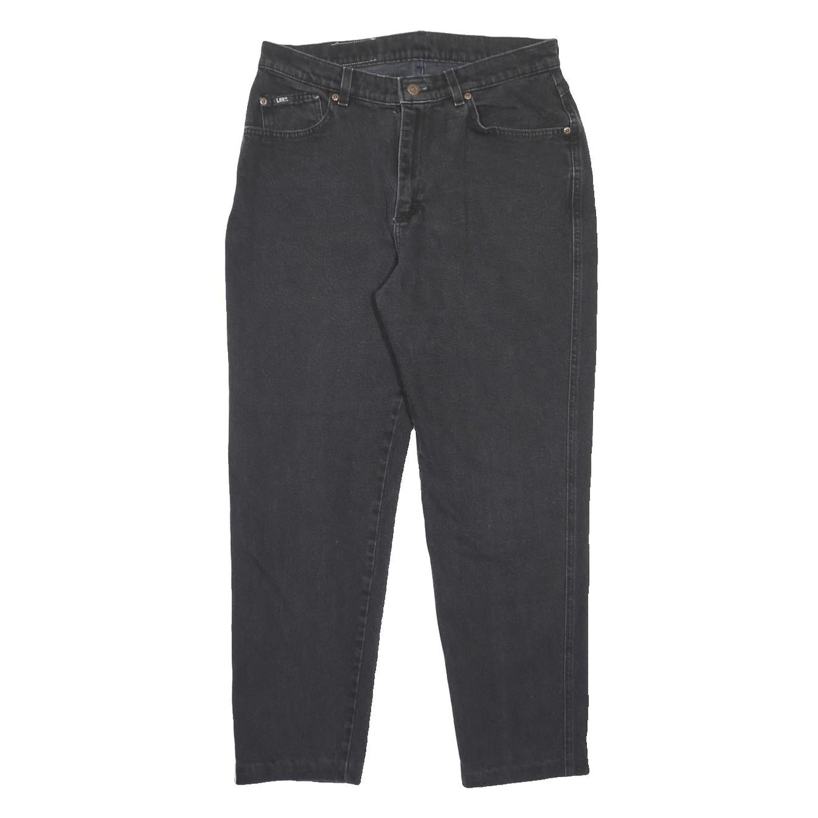 LEE Womens Classic Black Skinny Denim Raw W30 L29 Zip Cotton Blend Jeans