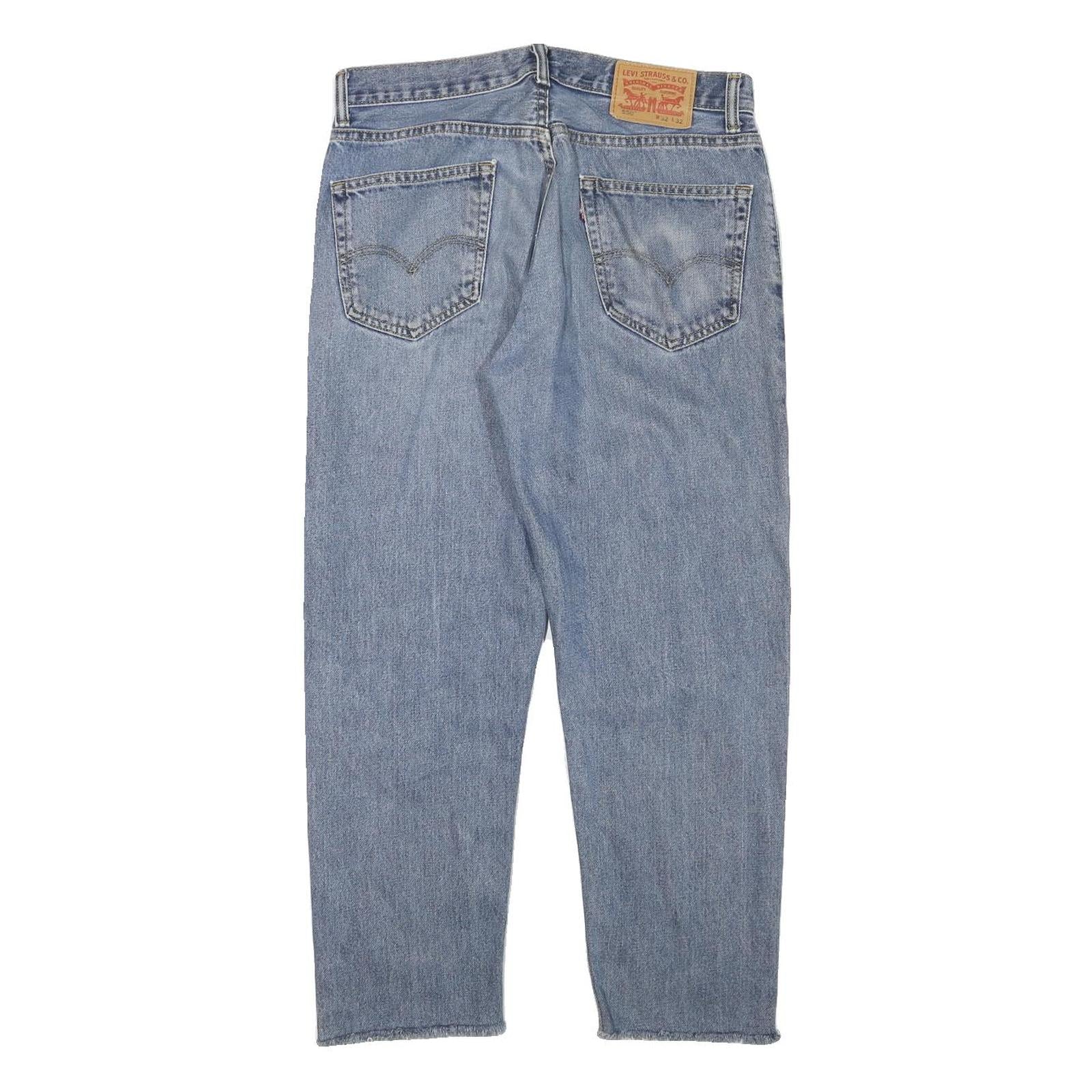 LEVI'S Mens Jeans Blue Regular Straight Denim Light W32 L26 Classic Cotton Blend