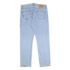 LEVI'S 501 Mens Jeans Blue Regular Straight Denim Light W38 L32 Classic Fit