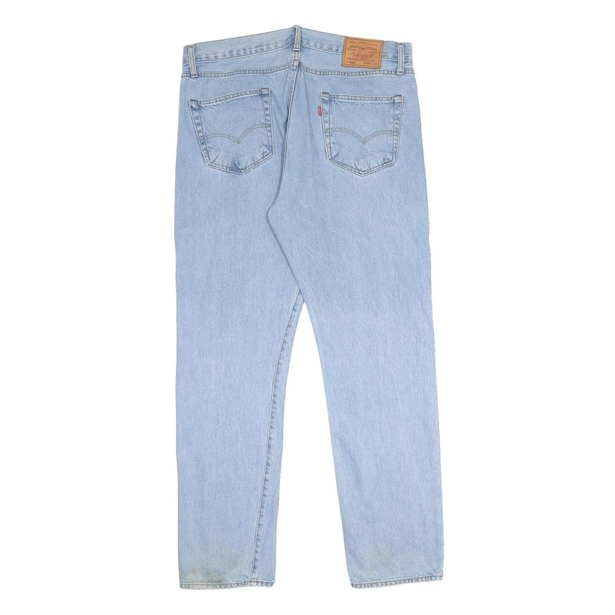 LEVI'S 501 Mens Jeans Blue Regular Straight Denim Light W38 L32 Classic Fit