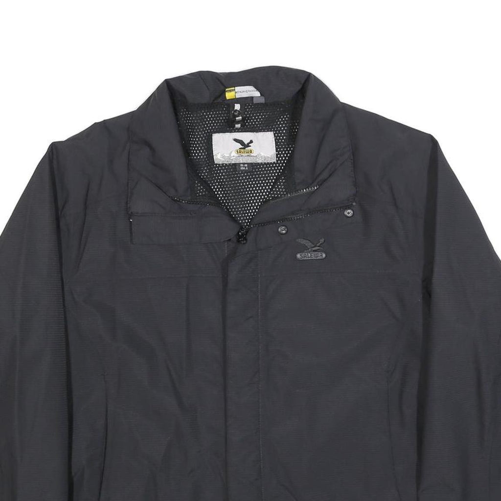 SALEWA Mens Black Jacket S Polyester Blend Plain Lightweight Zip Outdoor