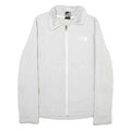 THE NORTH FACE Womens White Jacket M Polyester Plain Full Zip Casual Outdoor