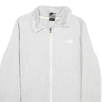 THE NORTH FACE Womens White Jacket M Polyester Plain Full Zip Casual Outdoor