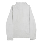 THE NORTH FACE Womens White Jacket M Polyester Plain Full Zip Casual Outdoor