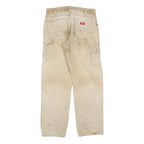 DICKIES Mens Jeans Beige Relaxed Straight Denim Fair W33 L32 Workwear Durable