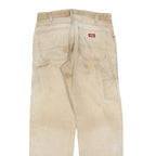 DICKIES Mens Jeans Beige Relaxed Straight Denim Fair W33 L32 Workwear Durable