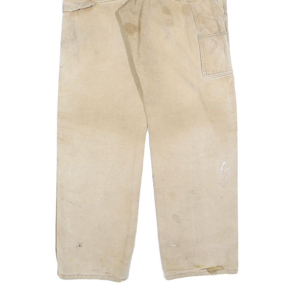 DICKIES Mens Jeans Beige Relaxed Straight Denim Fair W33 L32 Workwear Durable