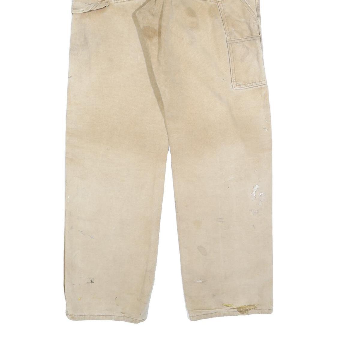 DICKIES Mens Jeans Beige Relaxed Straight Denim Fair W33 L32 Workwear Durable