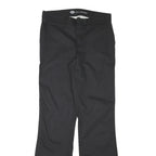 DICKIES Womens Black Cotton Blend Regular Fit Straight Leg Trousers W30 L33