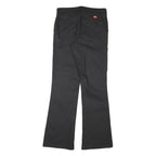 DICKIES Womens Black Cotton Blend Regular Fit Straight Leg Trousers W30 L33