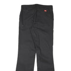DICKIES Womens Black Cotton Blend Regular Fit Straight Leg Trousers W30 L33
