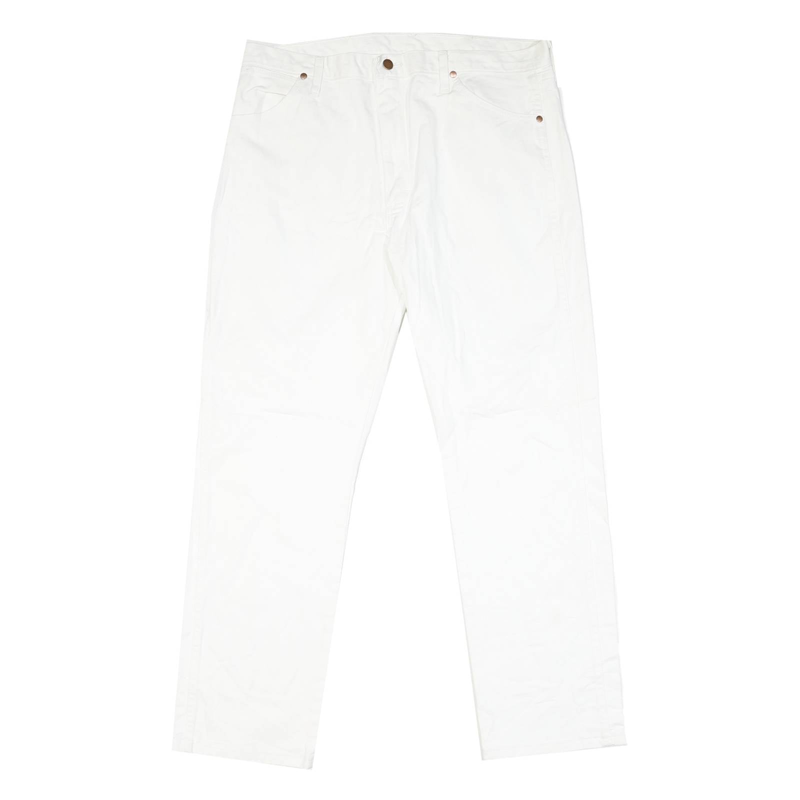 WRANGLER Womens Classic White Denim Jeans W38 L31 Zip Closure