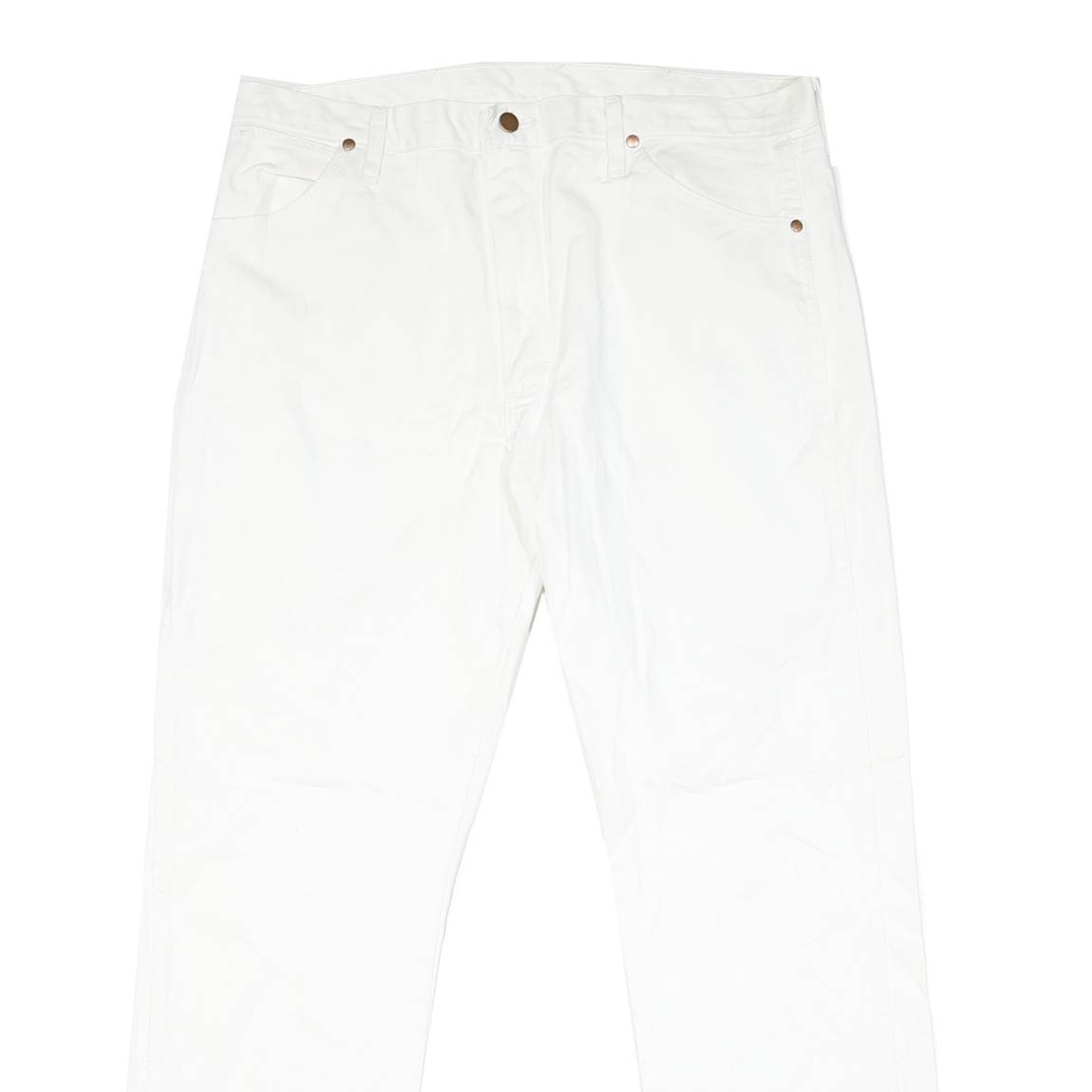 WRANGLER Womens Classic White Denim Jeans W38 L31 Zip Closure