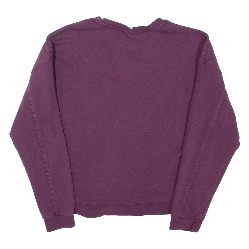 NIKE Cropped Womens Sweatshirt Purple Crew Neck M