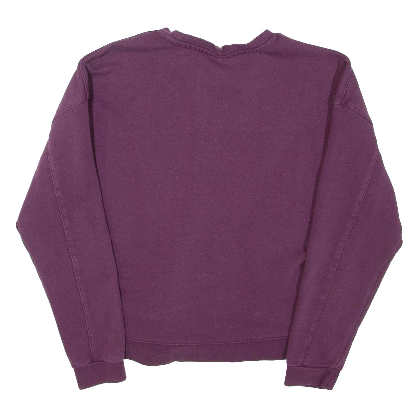NIKE Cropped Womens Sweatshirt Purple Crew Neck M
