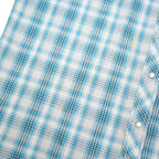 WRANGLER Mens Blue & White Check Shirt L Cotton Blend Western Style Long Sleeve