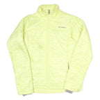 COLUMBIA Womens Yellow Lightweight Polyester Blend Quilted Jacket M Zip Outdoor