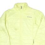 COLUMBIA Womens Yellow Lightweight Polyester Blend Quilted Jacket M Zip Outdoor