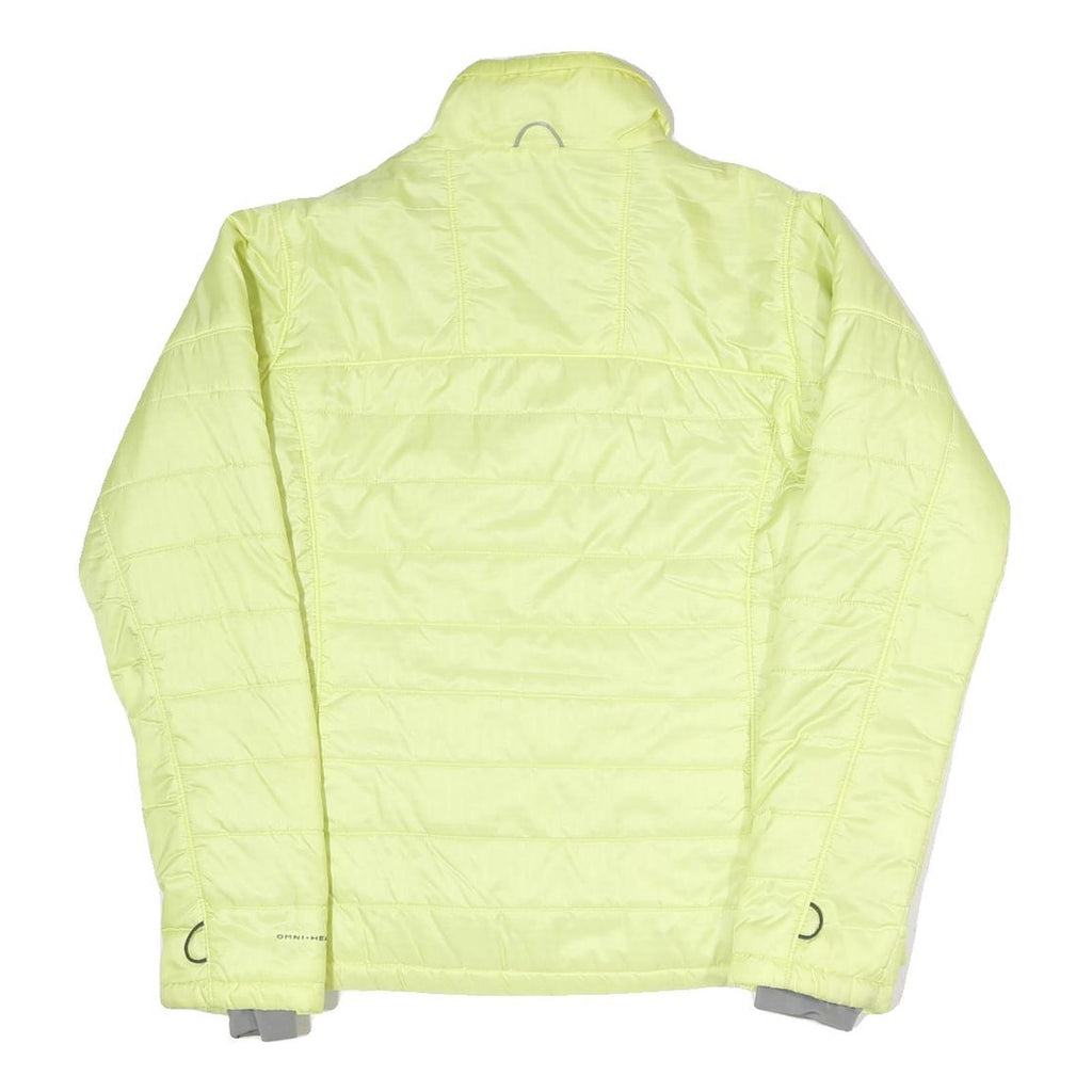 COLUMBIA Womens Yellow Lightweight Polyester Blend Quilted Jacket M Zip Outdoor