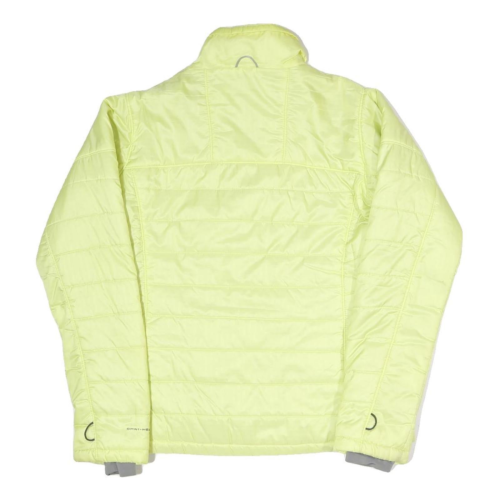 COLUMBIA Womens Yellow Lightweight Polyester Blend Quilted Jacket M Zip Outdoor