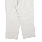 MADDISON Mens Cotton Blend Relaxed Straight Trousers Off White W35 L25 Casual